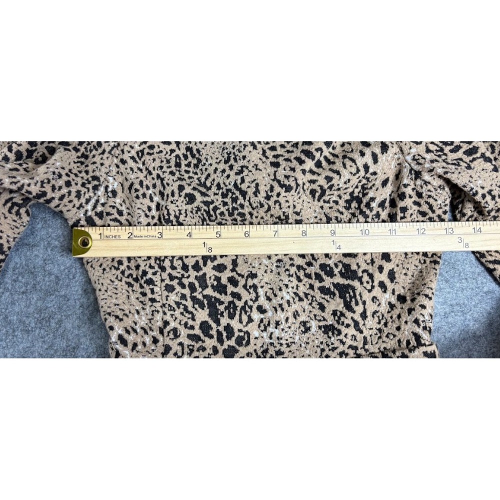 Anthro Maeve Beige Black Knit Cutout Mini‎ Dress 4 Boho Party Chic Modern Sleek - Picture 10 of 11